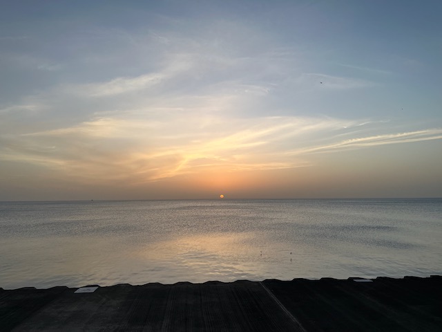 Sunrise over the Lake Michigan